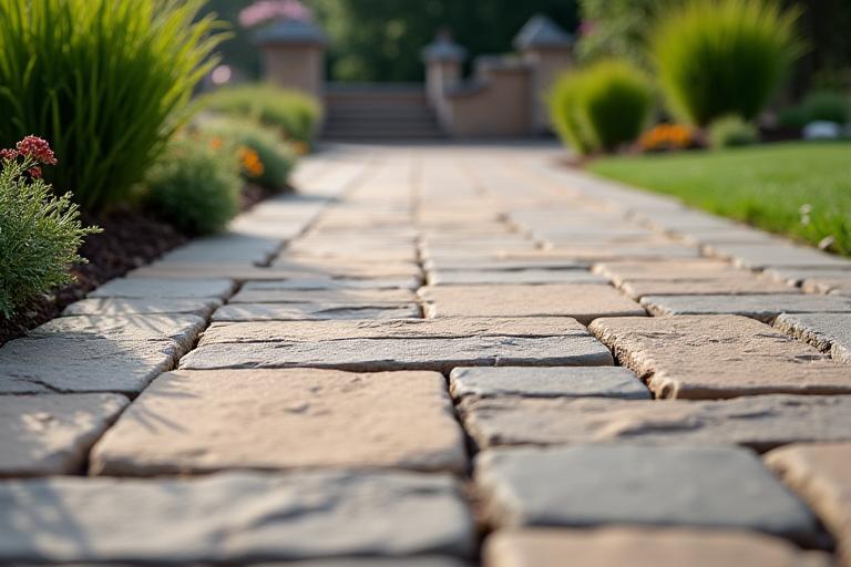 Custom hardscaping stone patios and driveways