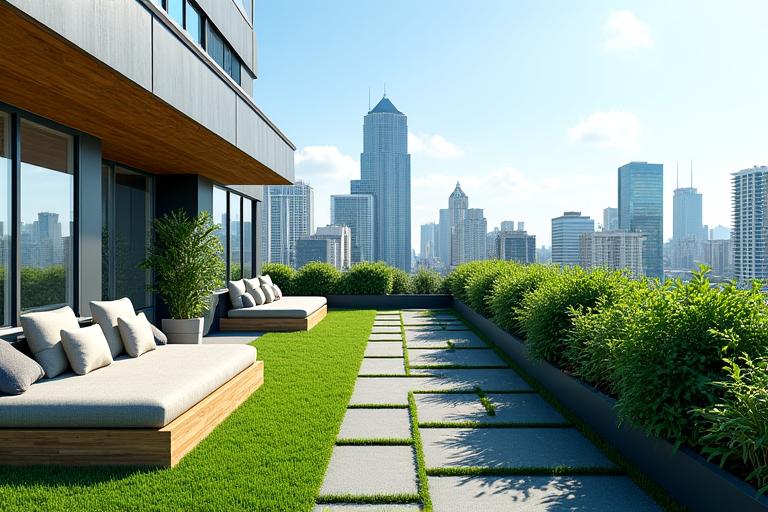 Rooftop garden urban greening solution
