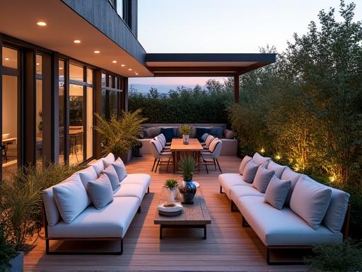 Terrace design entertainment area